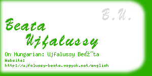 beata ujfalussy business card